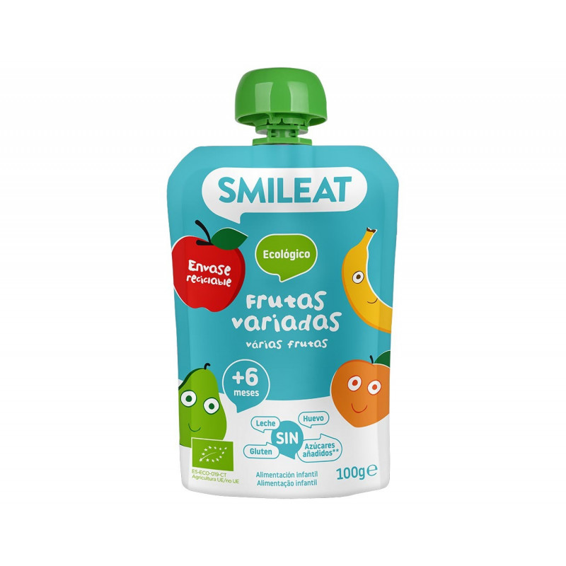 Smileat Galletas Ecológicas de Espelta y Fruta - Snack Saludable para Niños